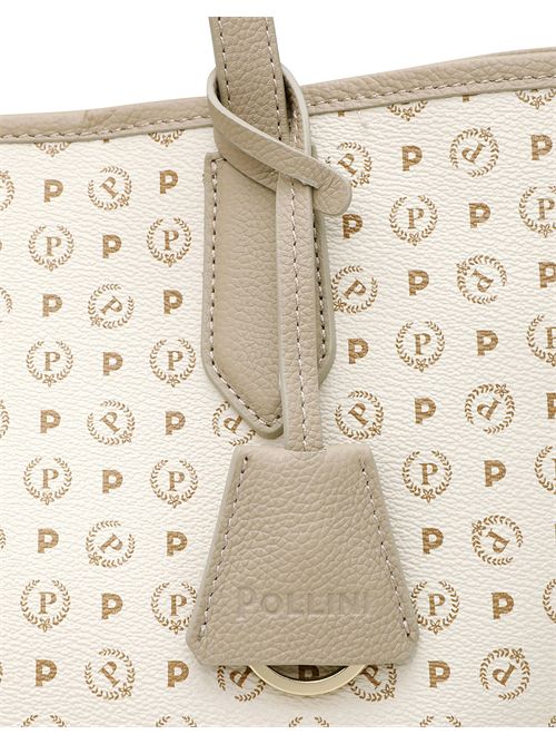 Borsa Shopping Heritage Logo Classic Avorio/ghiaccio POLLINI | TE8427PP06Q11/10A